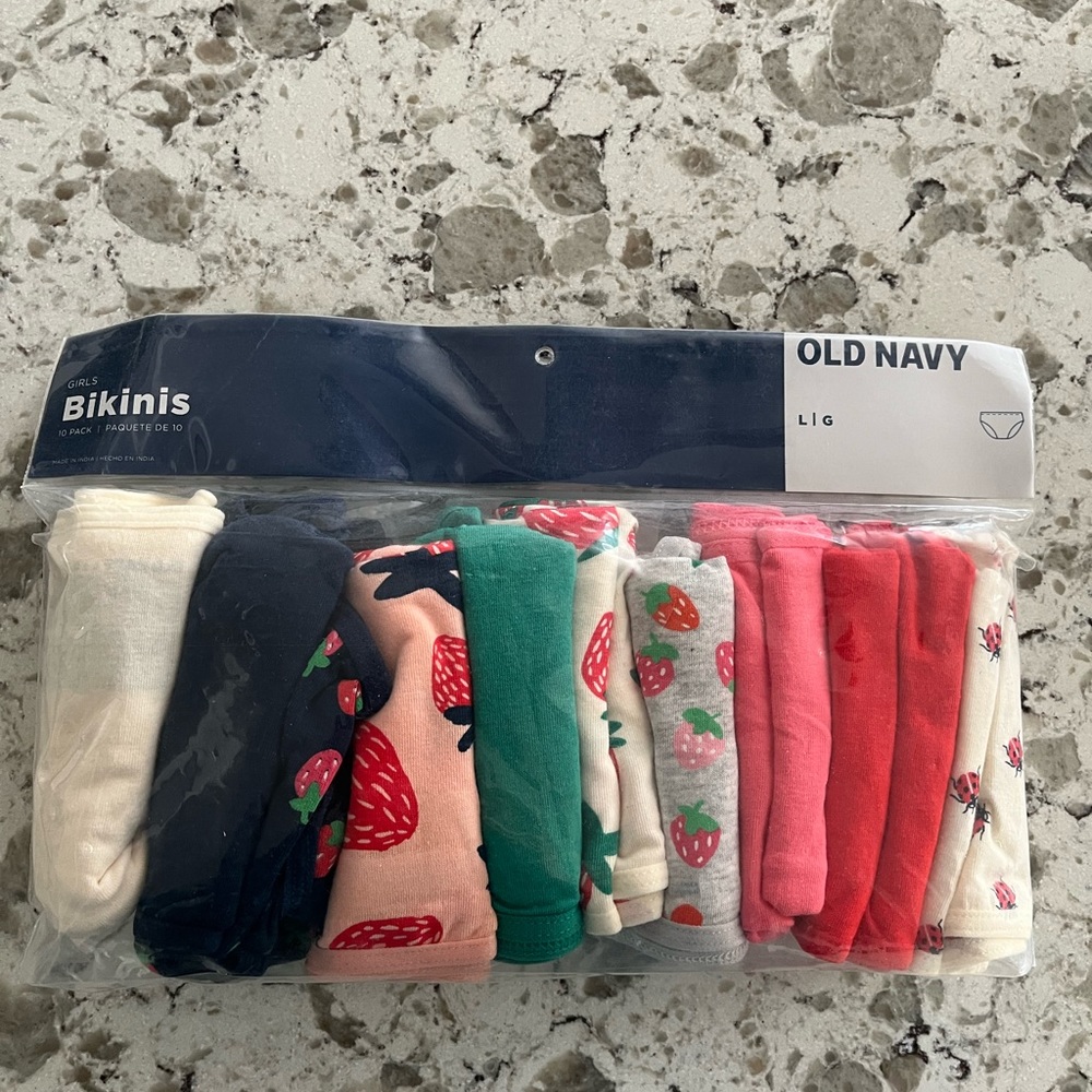 Old Navy girls bikini underwear, Large  NWT